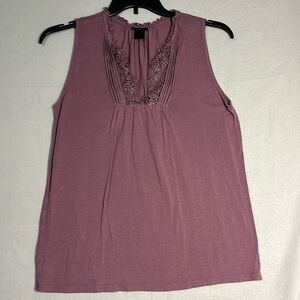 Ann Taylor Womens Sleeveless Top Size Medium‎ Mauve Color